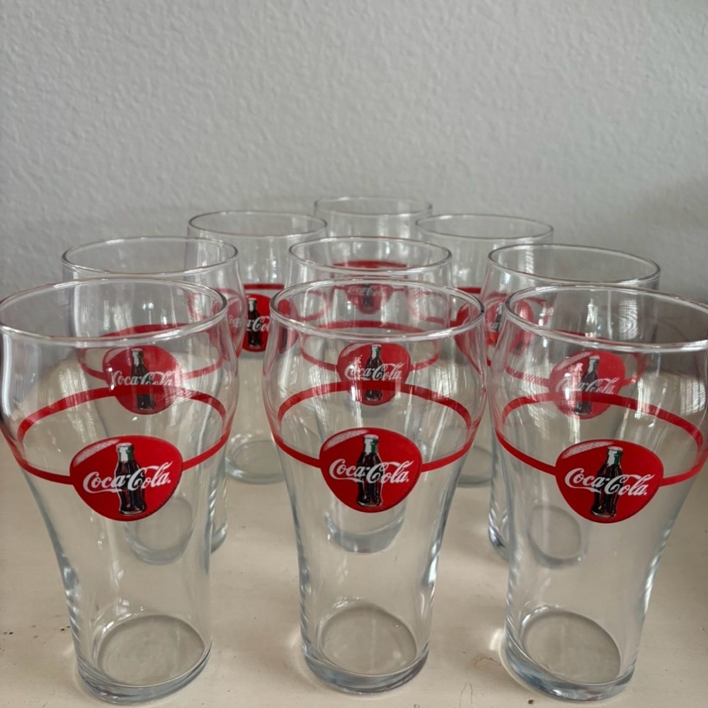 Coca-Cola Glass Collection with Red Accents